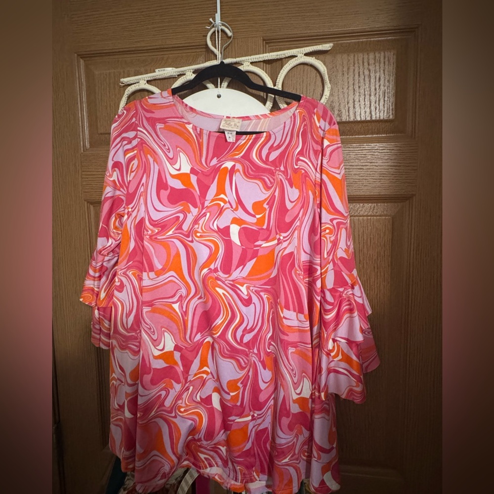 Zadie B’s Vibrant Pink and Orange Women's Top